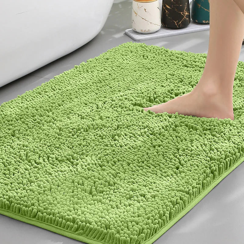 Bathroom mat chenille absorbent carpet bathroom bathtub room living room door bathroom absorbent pad