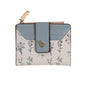 PU Leather Short Wallet Women Multi-Cards Zipper Coin Purse Hasp Small Flowers Card Bag Wallet Zipper Hasp For Girl