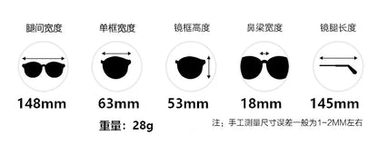 Classic Sunglass Aviator Metal Frame Outdoor Sports Anti-UV 400 Driving Sunglasses Glasses Unisex Ins Style Trendy Hip Hop