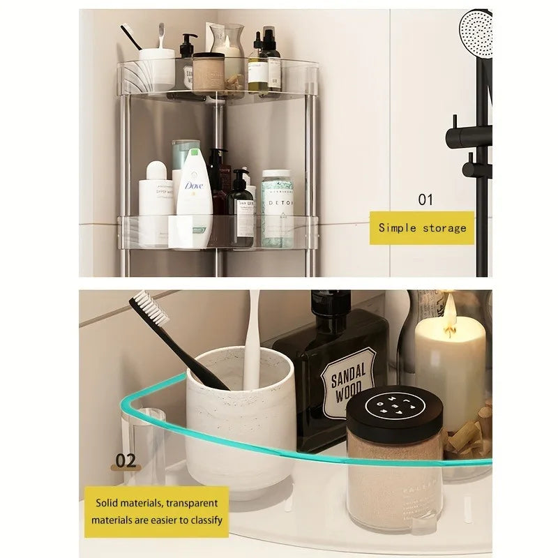 Shelf Trolley Bathroom Organizer Shelves Kitchen Home Large Capacity Storage Rack Acryl Cart Corner Cosmetic