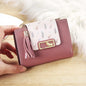 Leaf Purses For Women with Tassel Pendant Card Holder Women's Clutch Bag Short Female Wallet Coin Purse PU Cute Wallet