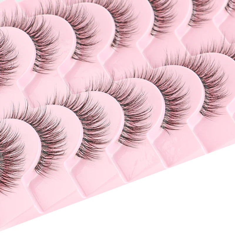 Fake Eyelashes 3/10 Pairs Natural Long 3D Mink Lashes Curly Eyelash Extension Makeup faux Cils Handmade False Lashes maquiagem