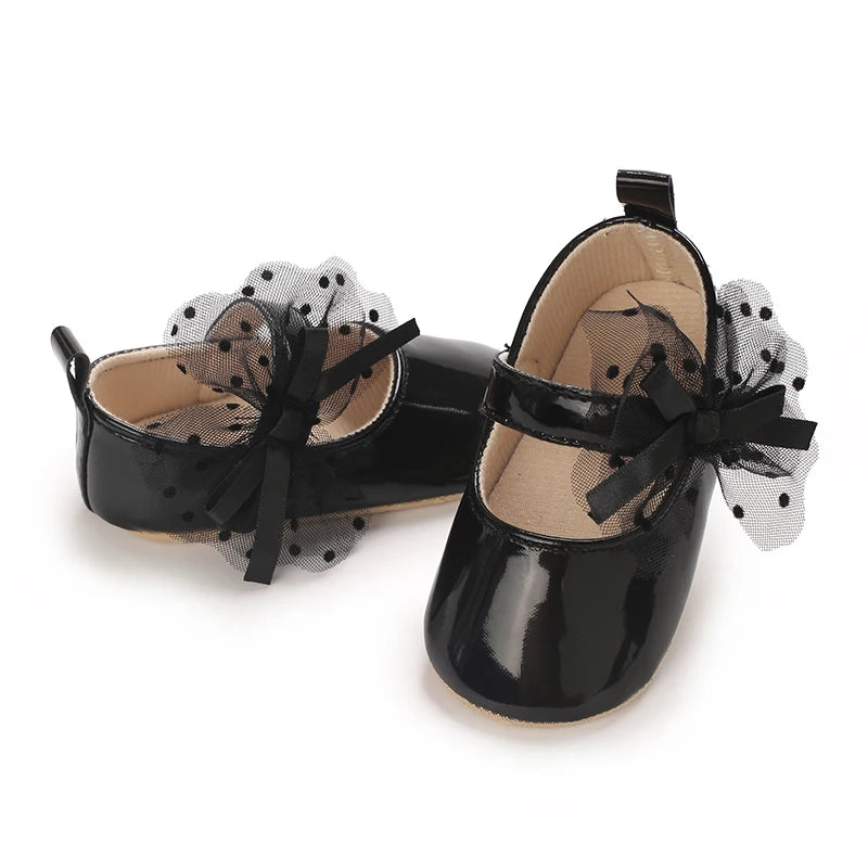 Black British Retro Princess Shoes For Spring And Autumn 0-18 Months Baby Shoes With Soft Soles And Non Slip Baby Walking Shoes
