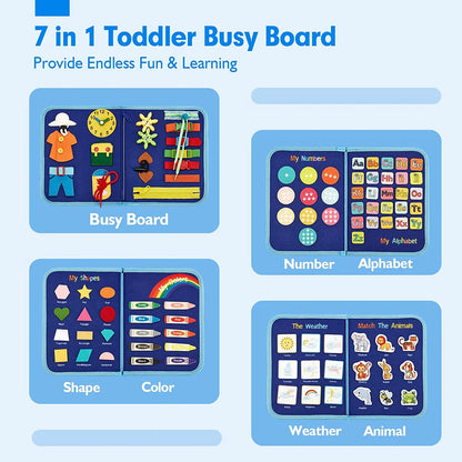 Montessori Toys Busy Board Sensory Activity Developing Board for Motor Skills,Learning Board for Toddlers  Christmas Gift