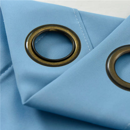 Textured Blackout Window Curtain Pair Thermal Insulated Linen Room Darkening Grommet Curtains Size 140245 Light Green Energy