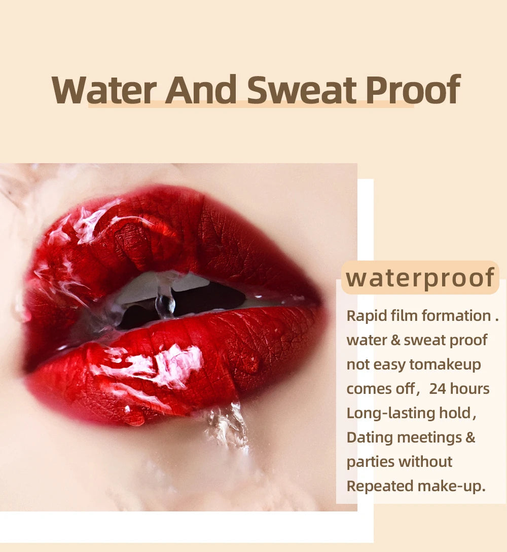 QIBEST 24 Colors Liquid Lipstick Ultra Matte Velvet Long Lasting Women Beauty Red Nonstick Cup Waterproof Lip Gloss Nude Makeup