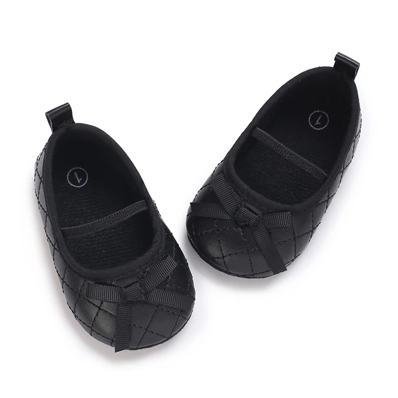 Black British Retro Princess Shoes For Spring And Autumn 0-18 Months Baby Shoes With Soft Soles And Non Slip Baby Walking Shoes