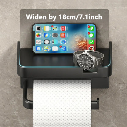 Bathroom Paper Holder Toilet Storage Rack Multi-functional Storage Rack Kitchen Towel Placement Bathroom Wall-mounted Storage