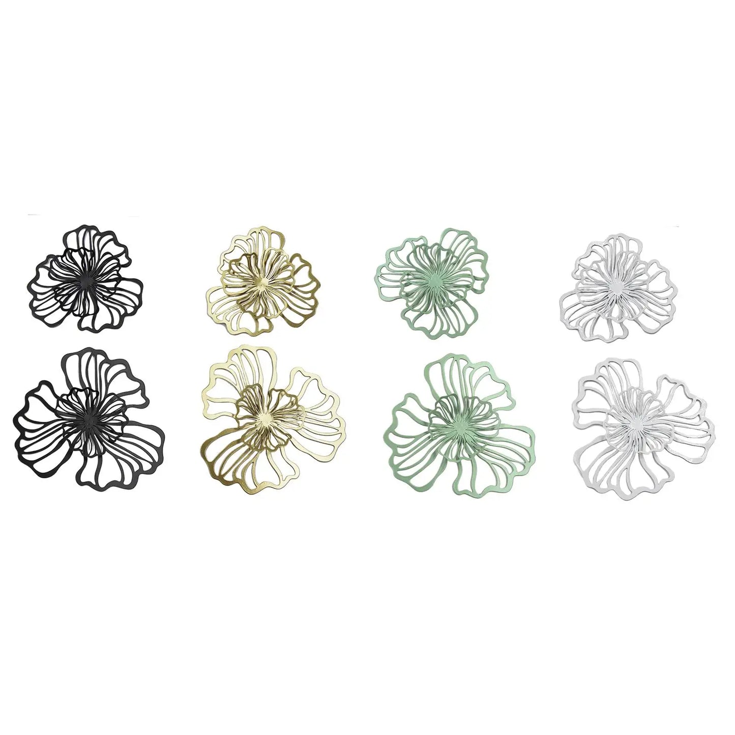 Wall Decoration Flower Metal Wall Art Decor Floral Wall Hanging Decor Wall Ornament for Living Room Kitchen Bathroom Hotel