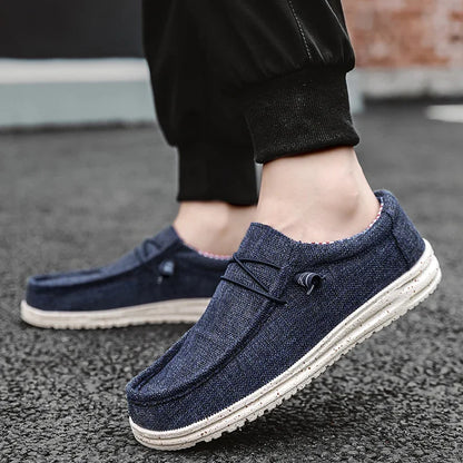 Men 2024 New Leisure Sneakers Spring Summer Breathable Lightweight Outdoor Canvas Shoes Large Size Men's Shoes Walking Loafers