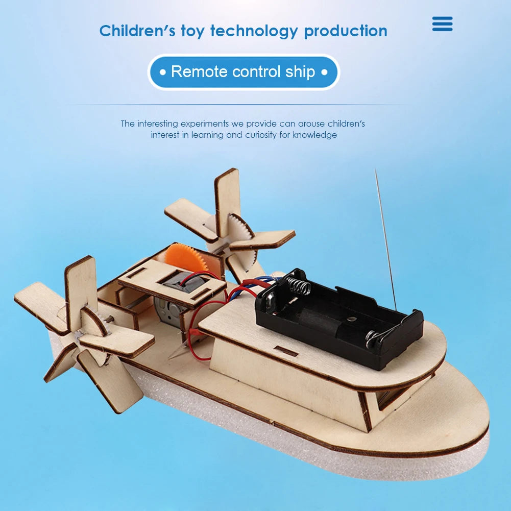 Kids DIY Science Toy Educational Scientific Experiment Puzzle Toys 3D Assemble Car Boat Model Physics School STEM Projects Kit