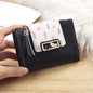 Leaf Purses For Women with Tassel Pendant Card Holder Women's Clutch Bag Short Female Wallet Coin Purse PU Cute Wallet
