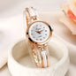 Women Luxury Rose Gold Silver Bracelet Wristwatch Ladies Alloy Simple Casual Quartz Watch Clock Watch for Women Watches Ladies