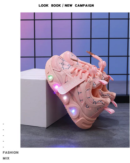 Kids Sneakers 2025 Spring New Girl Sneakers1-6years Old Casual LED Kid Shoes Fashion Girls' Shoes Designer Shoes Tenis De Mujer