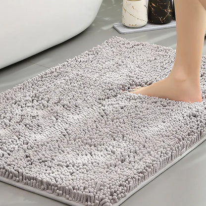 Bathroom mat chenille absorbent carpet bathroom bathtub room living room door bathroom absorbent pad
