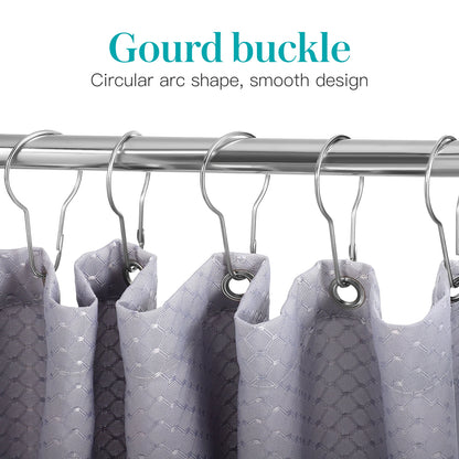 Curtain Hooks Set Silver Ring Curtain Hook Accessories Bathroom Gourd Shape Shower Hooks Multifunctional Hardware Fittings