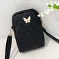 PU Leather Shoulder Bag Fashion Mini Embroidery Crossbody Bag Women Fashion Mobile Phone Bags Waterproof Handbag Female Wallet