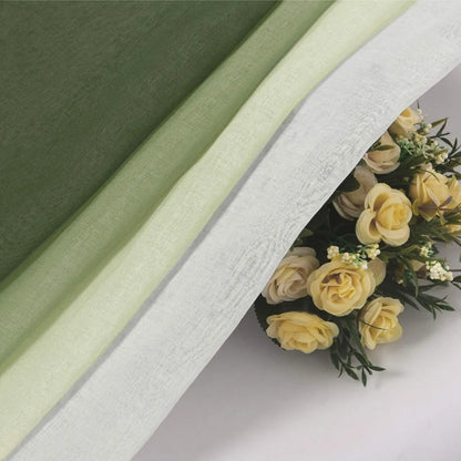 Blackout Curtains for Bedroom Faux Grommet Light Filtering Semi Sheer Gradient Window Curtain for Living Room Heat Blocking