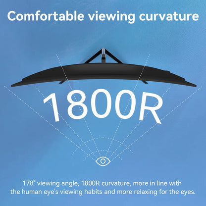 Reletech G27X Flex Pro Monitor 27" Gaming Curved 2560x1440 QHD 180Hz HDMI x2 DP x2 1800R 72% sRGB Adaptive Sync