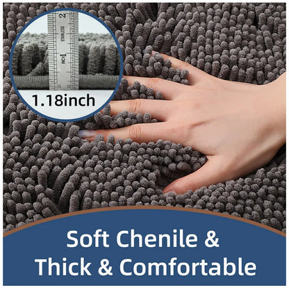 Bathroom mat chenille absorbent carpet bathroom bathtub room living room door bathroom absorbent pad