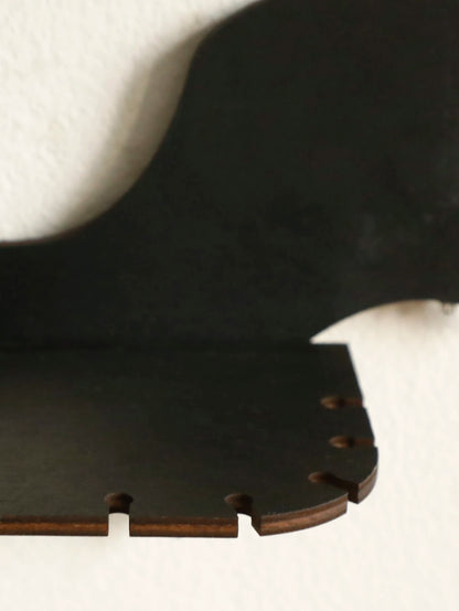 Wooden Shelf Gothic Bat Wall Hanging Decor Black Floating Shelves Display Stand Crystal Holder Witch Home Decor Halloween Decor