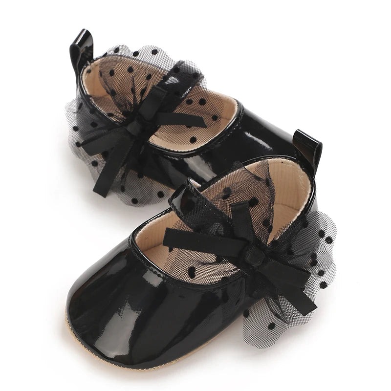 Black British Retro Princess Shoes For Spring And Autumn 0-18 Months Baby Shoes With Soft Soles And Non Slip Baby Walking Shoes