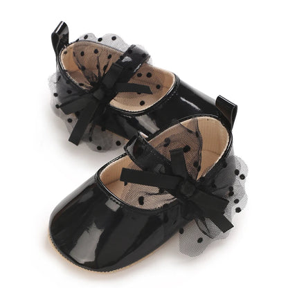 Black British Retro Princess Shoes For Spring And Autumn 0-18 Months Baby Shoes With Soft Soles And Non Slip Baby Walking Shoes