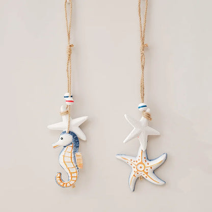 Seahorse/Fish/Star for Nautical Home Decoration Wall Hanging Ornament Statue Beach Theme Decor
