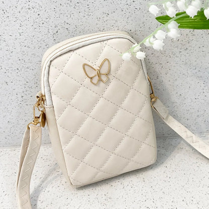 PU Leather Shoulder Bag Fashion Mini Embroidery Crossbody Bag Women Fashion Mobile Phone Bags Waterproof Handbag Female Wallet
