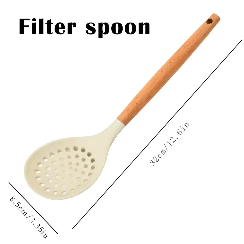 5PCS Kitchen Essentials Advanced Silicone Kitchenware Set with Spatula, Spoon, and Oil Scraper Cooking Utensils Appliances