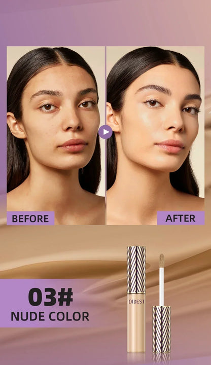 QIBEST Concealer Liquid Foundation Face Makeup Women Brightening Cream Full Coverage Concealer Lasting Modify Corrector Skin