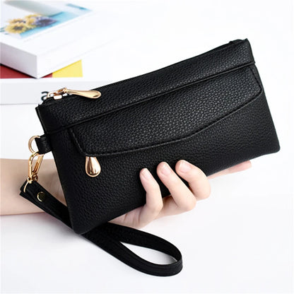 Women's Portable Fashion Wallet Pu Leather Hangbag Female Purses Coin Pocket Waterproof Phone For Ladies Bag