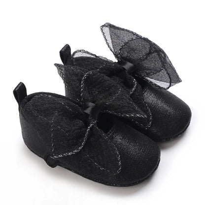 Black British Retro Princess Shoes For Spring And Autumn 0-18 Months Baby Shoes With Soft Soles And Non Slip Baby Walking Shoes