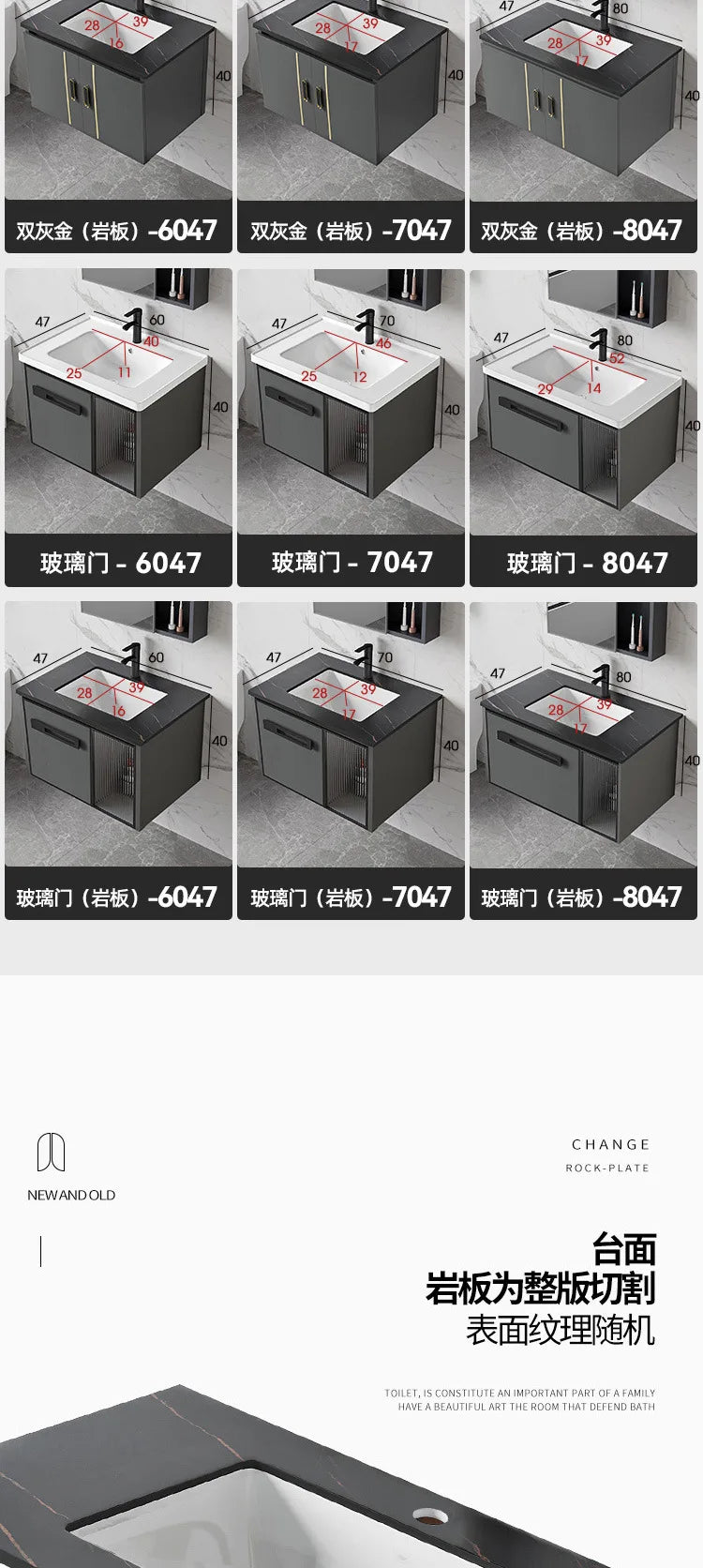 Bathroom Cabinet  Combination Bathroom Household Wash Basin Cabinet Bathroom Wash Basin