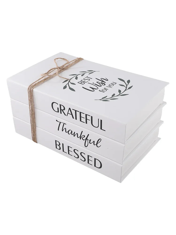 Decorative Book Stacks Folding Simulation Books Farmhouse Style Decor Charming Bookshelf Decoration Bookshelf Decor
