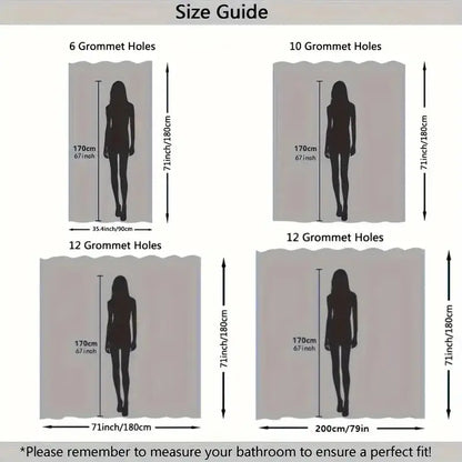 Black Butterfly Floral Shower Curtain, Bathroom Decorative Shower Curtain, Waterproof Shower Curtain with Hooks