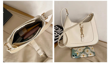 Top Quality Luxury Brand Purses and Handbags Designer Leather Shoulder Crossbody Bags for Women Dual Straps Underarm Sac A Main