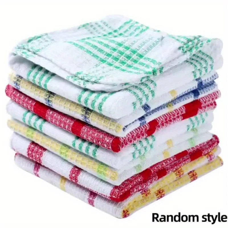 10pcs Dish Towels Featuring a Nest Design. They Dry Rapidly, Possess Excellent Water Absorption, Are Suitable for Hand Washing