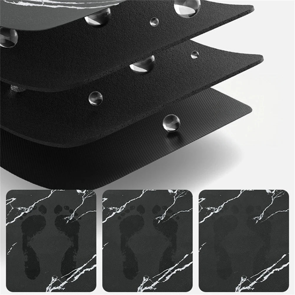 60x40CM Bathroom Rugs Washable Bath Mat Diatomite Stone PU Floor Mat Non Slip Quick Dry Pad Multi-Purpose Doormat Bathroom Acces