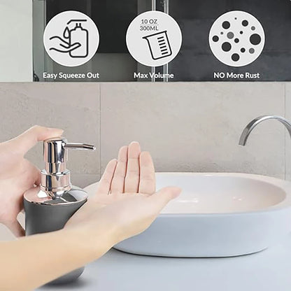 Bathroom Accessory Set,6 Piece Gift Set,Toothbrush Holder,Toothbrush Cup,Soap Dispenser,Soap Dish,Toilet Brush Holder,Trash Can