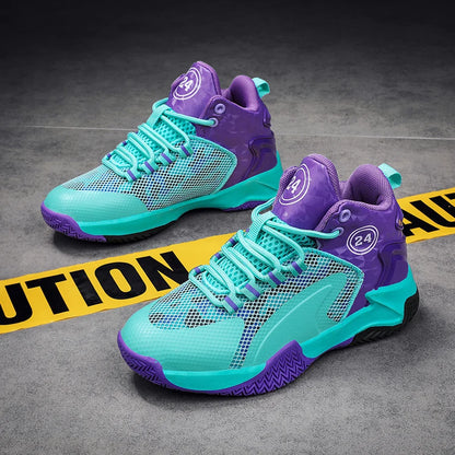 Kids Basketball Shoes Boys Sneakers Non-slip Child Trainer Basket Shoes Outdoor Leather Children Sport Shoes