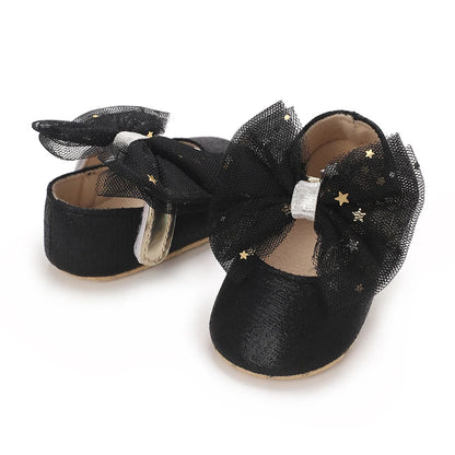 Black British Retro Princess Shoes For Spring And Autumn 0-18 Months Baby Shoes With Soft Soles And Non Slip Baby Walking Shoes