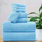 8 Pcs Bath Towel Set - Included 4 Washcloths, 2 Face Towels & 2 Bath Towels - Absorbent & Quick Dry, Ideal for Bathroom, Gym