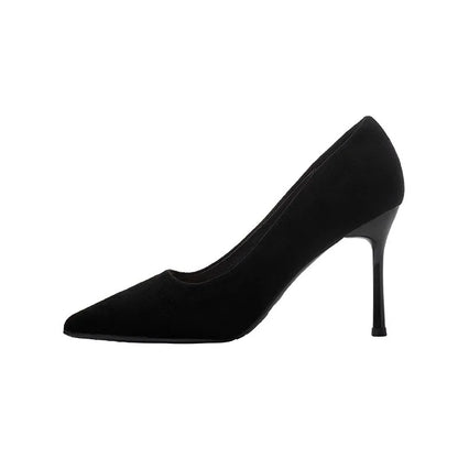 Women Shoes 2023 New Women Pumps Suede High Heels Shoes Fashion Office Shoes Stiletto Party Female Comfort Women Heels