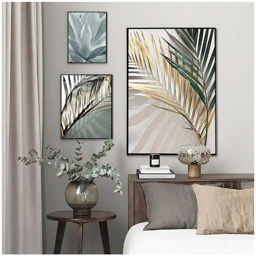 Wall Pictures For Living Room Home Decoration Palm Leaves Plant Art Canvas Painting Aloe Botanical s And Prints Modular