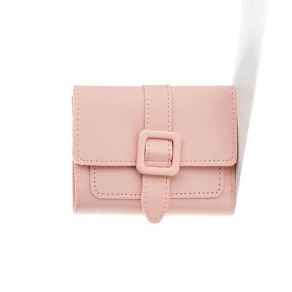 Candy Color Small Wallets PU Leather Coin Pures Ladies Card Holder Standard Short Purses for Women Solid Purses Practical