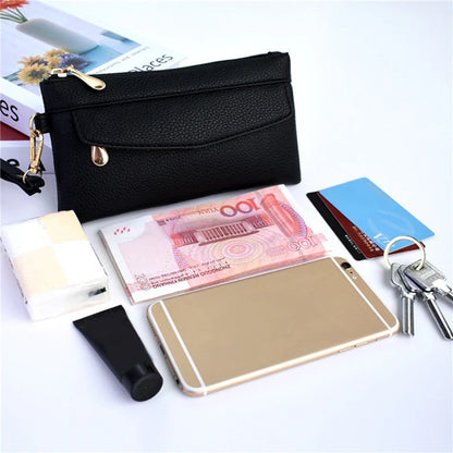 Women's Portable Fashion Wallet Pu Leather Hangbag Female Purses Coin Pocket Waterproof Phone For Ladies Bag
