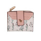 PU Leather Short Wallet Women Multi-Cards Zipper Coin Purse Hasp Small Flowers Card Bag Wallet Zipper Hasp For Girl