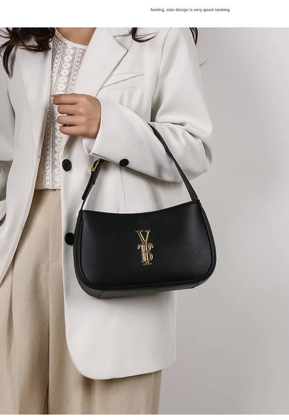 Luxury Underarm Bag for Women, Minimalist Designer Shoulder Purse, Fashionable Crossbody Bag, High-End Aesthetic & Versatile