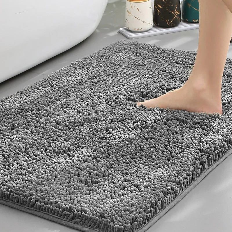 Bathroom mat chenille absorbent carpet bathroom bathtub room living room door bathroom absorbent pad
